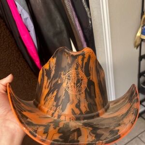 Orange & Black Neon Cowboy Hat